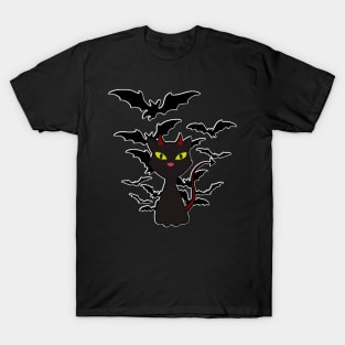 Demon Cat's Meowloween! T-Shirt